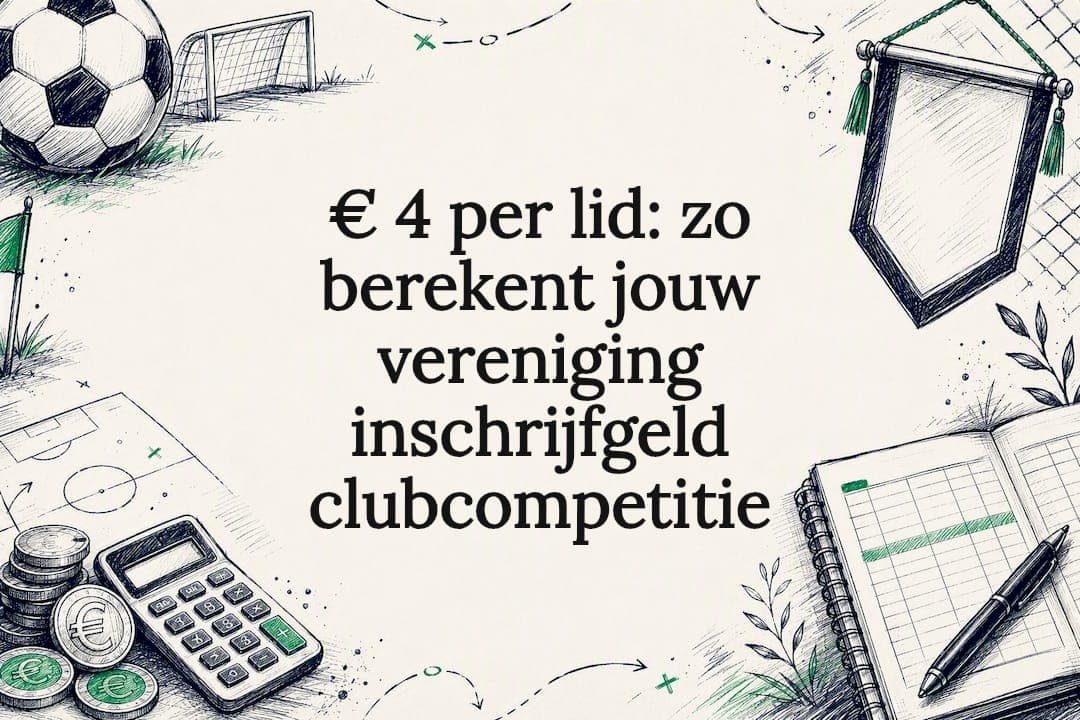 € 4 per lid: zo berekent jouw vereniging inschrijfgeld clubcompetitie