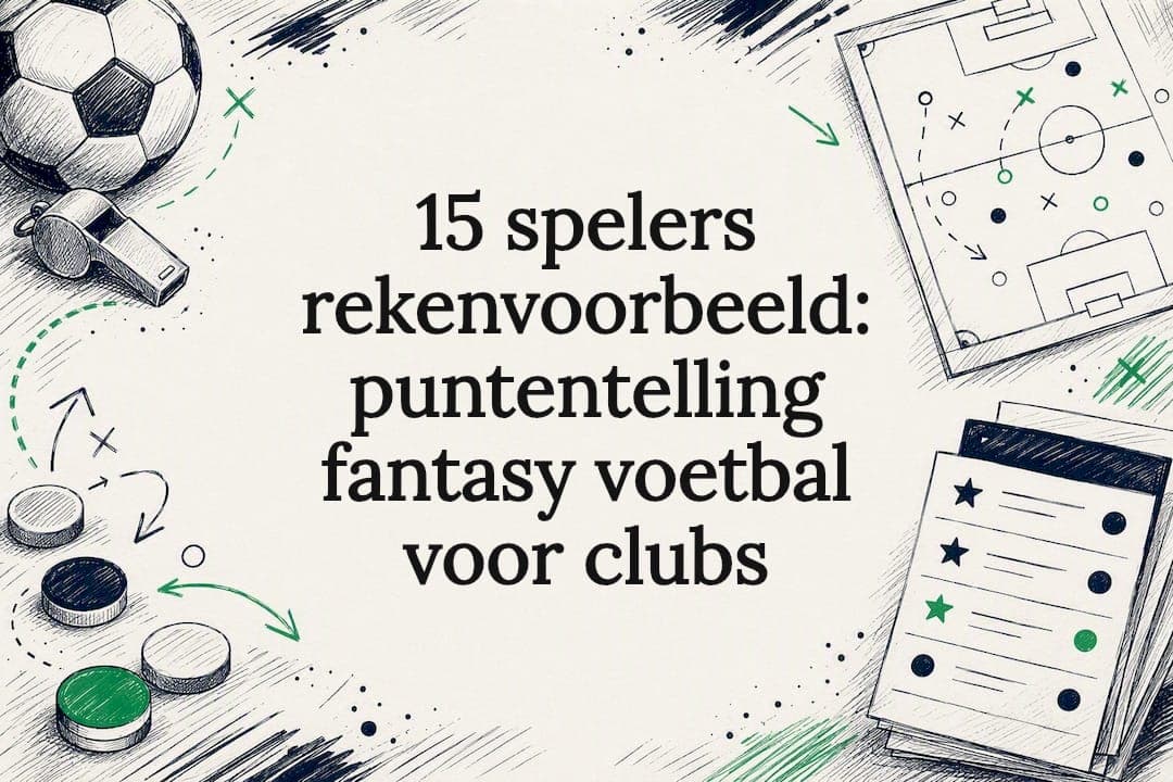 15 spelers rekenvoorbeeld: puntentelling fantasy voetbal voor clubs